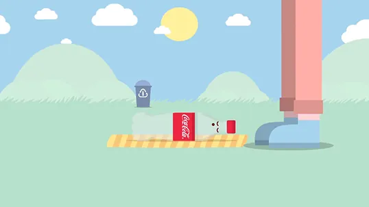 COCA COLA . RECYCLE TODAY — still 5